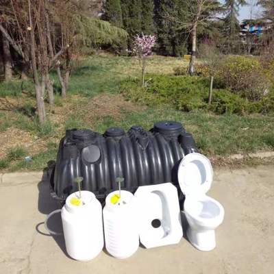 甘肃旱厕改造农村厕所化粪桶塑料pe化粪池三格一体式加厚